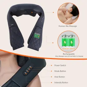 LMT-FCP-0015 ADMBM Rechargeable Neck Massager Heat Shiatsu #2