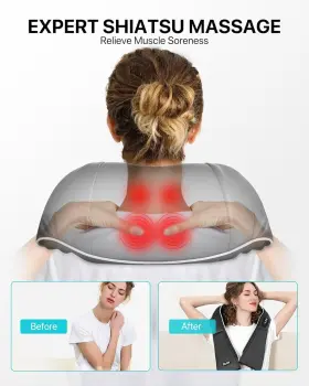 CAMA2101 ALLJOY Shiatsu Neck Massager Heat Electric Tissue #2