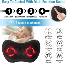 KT280-E BIBIRE Neck Massager Shiatsu Heat Electric Tissue #2