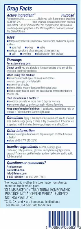 BOI05582 BOIRON Arnicare Footcare Cream Pain Relief Soreness #2