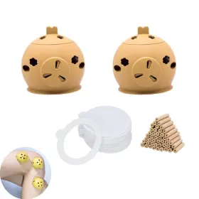 Branded 1d-utya-dkbh Portable Moxibustion Moxa Box 2 Pack Burner Holder With 50 Mini Mugwort Sticks
