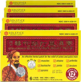 HT1-4 CHU KIANG BRAND Hua Tuo Medicated Patch Patches Box