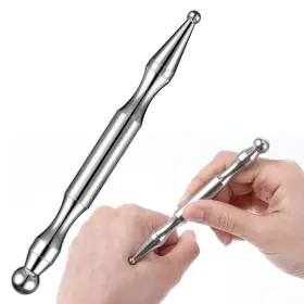 Comnico 592351 Acupuncture Pen 1 Pcs Stainless Steel Deep Tissue Massager Tool Dual Head