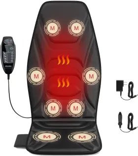 CO-6010 COMRELAX Massage Chair Pad Heat Massager Pain Relief