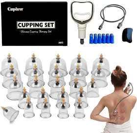 Cupluw 711181877700 Cupping Set 24 Cups Kit For Massage Therapy Chinese Se