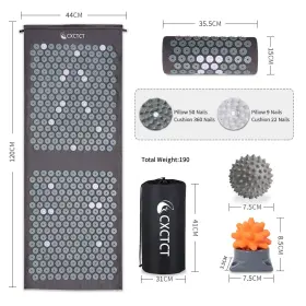 083782903427 CXCTCT Yoga Acupressure Mat Set Massage Magnetic #2