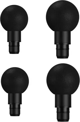 Existkey 834831 Massage Gun Heads For Hypervolt Go Replaceable Massager 4 Pcs Black