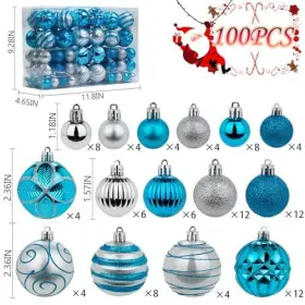 CB-100-1 FORSYLVANAS JEWELRY Christmas Balls Ornaments Set #3