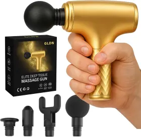 Gldn Mm2022 Mini Massage Gun With Luxurious Gold Finish High Intensity Deep Tissue