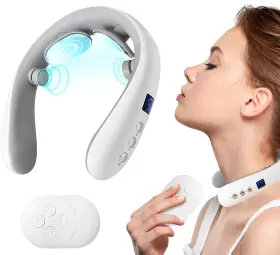 NECKMASSAGERWHI1PM2503 HANASCAR Neck Massager Heat Electric