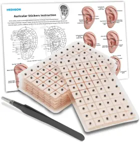 Hedigon 313109435407 Ear Seeds Auricular Sticker Kit Acupuncture Acupressure With Ears Seed 420 P