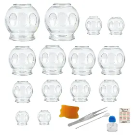 759068895706 HORA DE LIMA Glass Cupping Therapy Set Acupoint