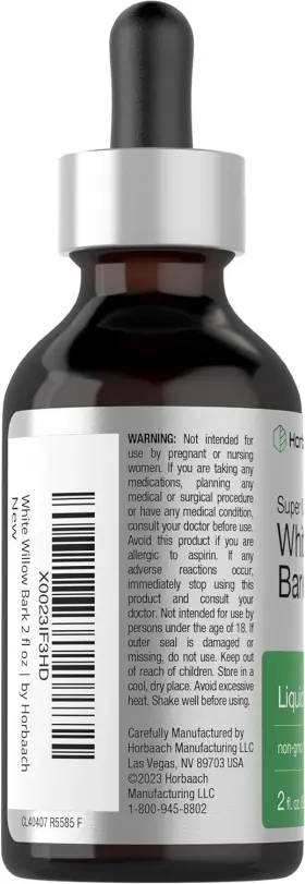 CL40407 HORB ACH Willow Bark Extract Alcohol Tincture #3