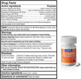 0354973295667 HYLANDS Leg Cramp Tablets Natural Relief Calf #2