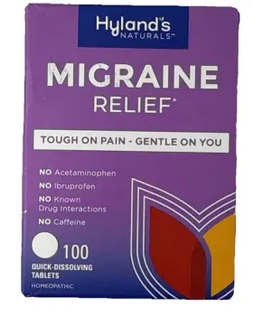 Hylands 354973403017 Naturals Migraine Headache Natural Pain Relief Tablets 100 See Photos