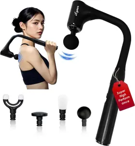 Ikyoor 3742 Massage Gun With Exended Handle Deep Tissue Back Massager For Pain Relief