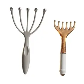 Inoostar Lh006 Scalp Massager And Gua Sha Tool Set - Manual Head Massage Grey Brown