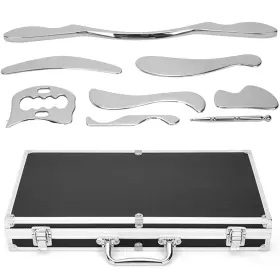 Isxacff Usc23-0012 8 In 1 Stainless Steel Gua Sha Muscle Scraper Massage Tool Set Iastm Tools Po