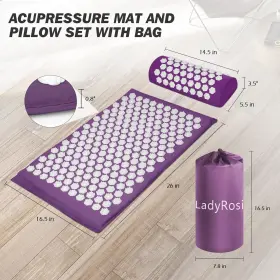611830721081 LADYROSIAN Acupressure Mat Pillow Set Oxford Bag #2