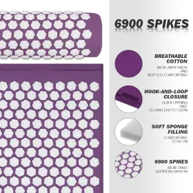 611830721081 LADYROSIAN Acupressure Mat Pillow Set Oxford Bag #3