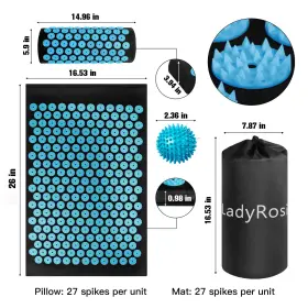 611830722286 LADYROSIAN Acupressure Mat Pillow Set Oxford Bag #2