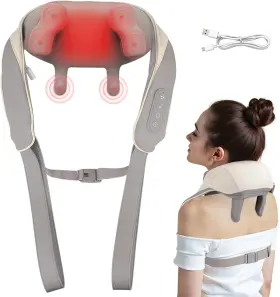 JBAMY02 LCMWB Cordless Neck Massager Heat Shiatsu