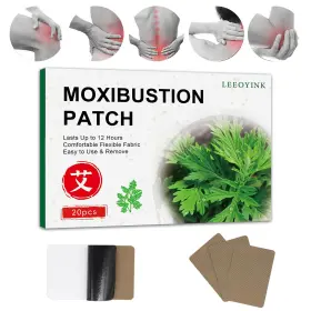 Leeoyink 6952146859193 100pcs Moxibustion Patches - Natural Mugwort Patch For Blood Circulation Eff