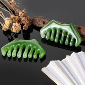 HDDRFXF55 LUSOFIE Jade Gua Sha Handheld Massage Comb Head #2