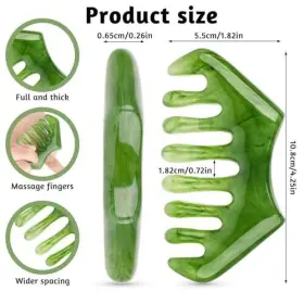 HDDRFXF55 LUSOFIE Jade Gua Sha Handheld Massage Comb Head #3