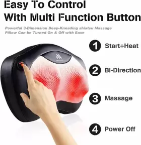 MA-BLT-06 MAGICMAKERS Shiatsu Neck Massager Heated Rollers #3
