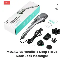 Megawise Mess-z19 Handheld Deep Tissue Neck Back Electric Percussion Massager