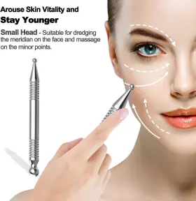 313050437468 MELONSUN Acupuncture Pen Steel Manual Massage #3