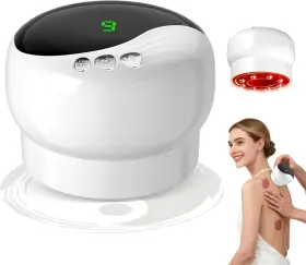 Miula 6476351 Lymphatic Drainage Massager With 9-level Heat And Red Light-wireless Gua White