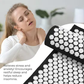 426836765730 NEWPRODUCT Acupressure Mat Pillow Set Neck Pain #3