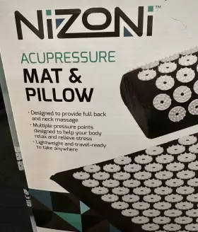 INV00840 NIZONI Neck Pain Relief Acupressure Mat Pillow Set #2