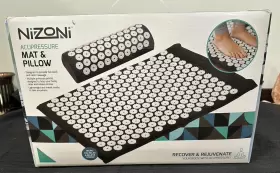 INV00840 NIZONI Neck Pain Relief Acupressure Mat Pillow Set