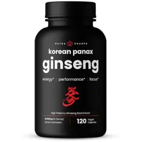 Nutrachamps B01mecvtdy Korean Red Panax Ginseng Capsules Energy Focus Immunity Support