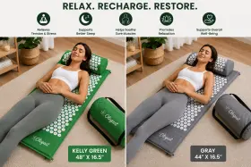 Oleg X003r0d9yf Acupressure Mat And Pillow Set Full Body Massage Green 48 Gray 44 Choose Color Oleg X003r0d9yf Acupressure Mat And Pillow Set Full Body Massage Green 48 Gray 44 Choose Color