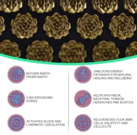 445027969962 ONESTOP-STORES Acupressure Yoga Mat Kuznetsovs #3