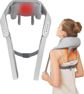 N27A-GREY PERLEVI Neck Massager Improves Circulation Ultimate
