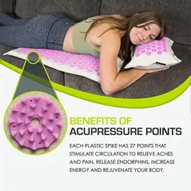 810244024157 PROSOURCEFIT Acupressure Mat Pillow Set Natural #3