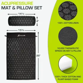 810244024911 PROSOURCEFIT Acupressure Mat Pillow Set Neck Mus #2