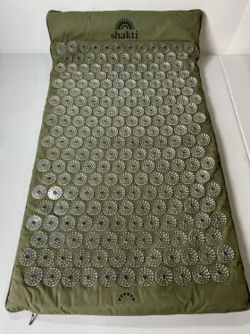 Shaktimat 394489007999 Shakti Premium Acupressure Mat 2.0 Level 1 Tulsi Green Muscle Relief Sleep Aid