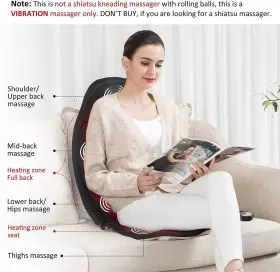SL-262A SNAILAX Massage Seat Cushion Massager Heat Vibration #2