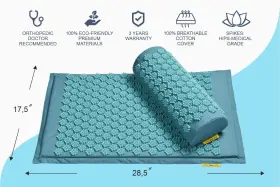 790492620878 TIMEBEEWELL Eco Neck Pain Acupressure Mat Pillow #2