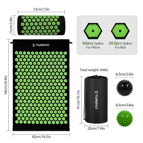 CAY7590 TOMSHOO Acupressure Set Mat Pillow Massage Balls #2