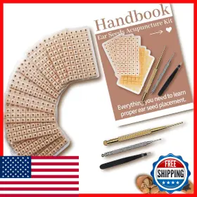 Tophld B0b4zj57w1 1200pcs Ear Seeds Acupuncture Kit Acupressure Auricular Sticker Probe Chart