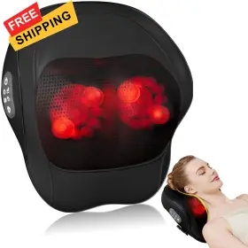 Uekuek Kb-003 Rechargeable Back And Neck Massager With Heat U6 New Upgrade Black