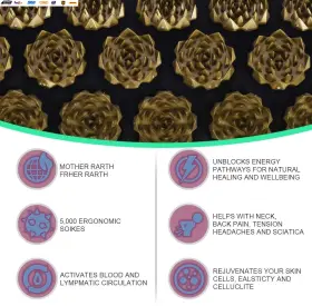 445008737702 USA-VIRALFINDS Acupressure Yoga Mat Kuznetsovs #3