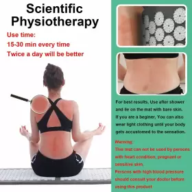 048518822165 XIAOMAGE Acupressure Mat Pillow Set Bag Pain #3